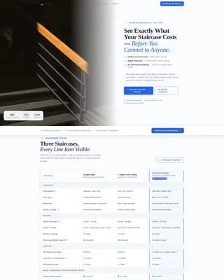 Stair Builder Business Booking Website Template