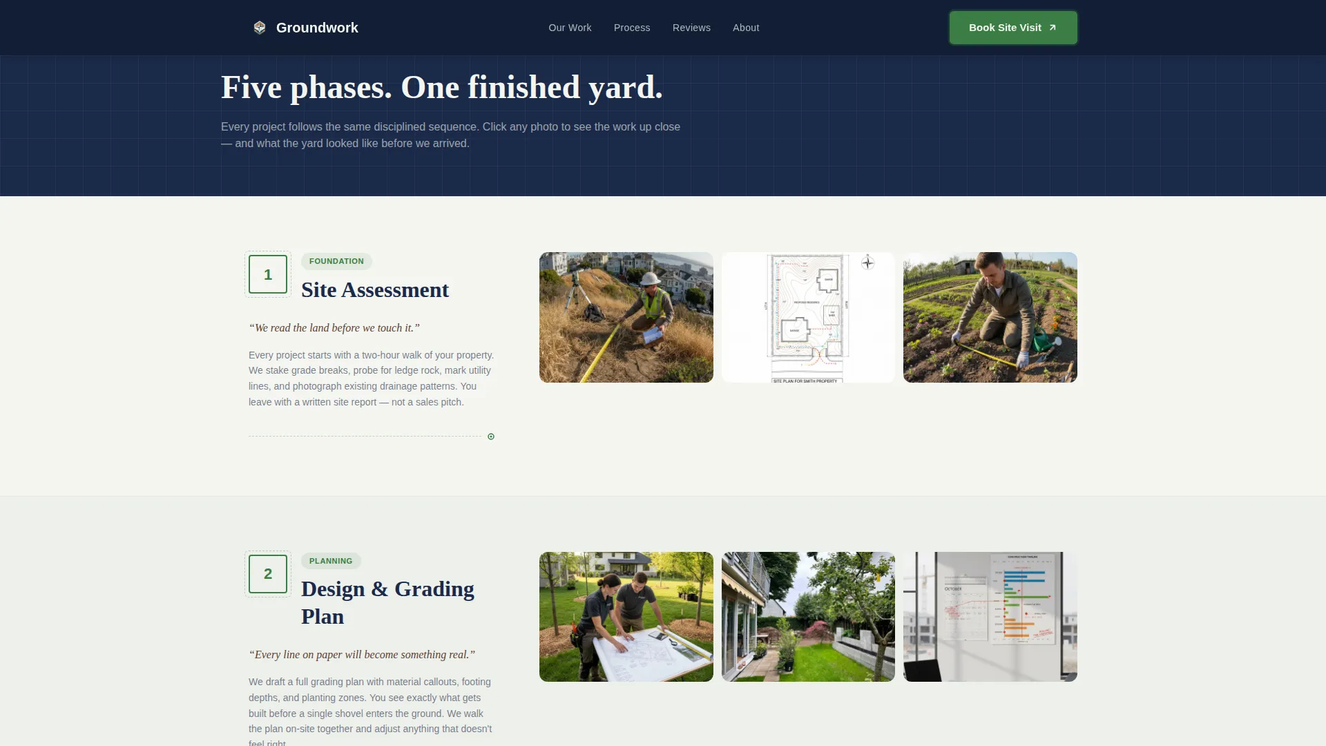 Garden & Yard Renovation Booking Website Template