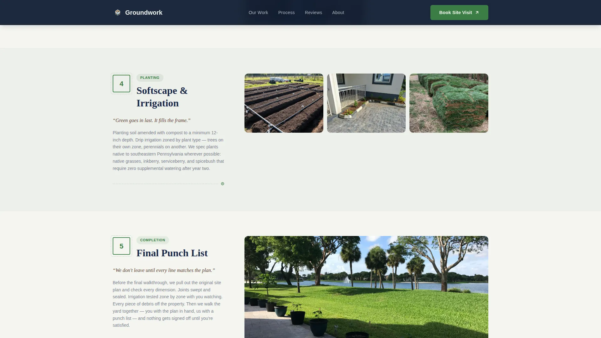 Garden & Yard Renovation Booking Website Template