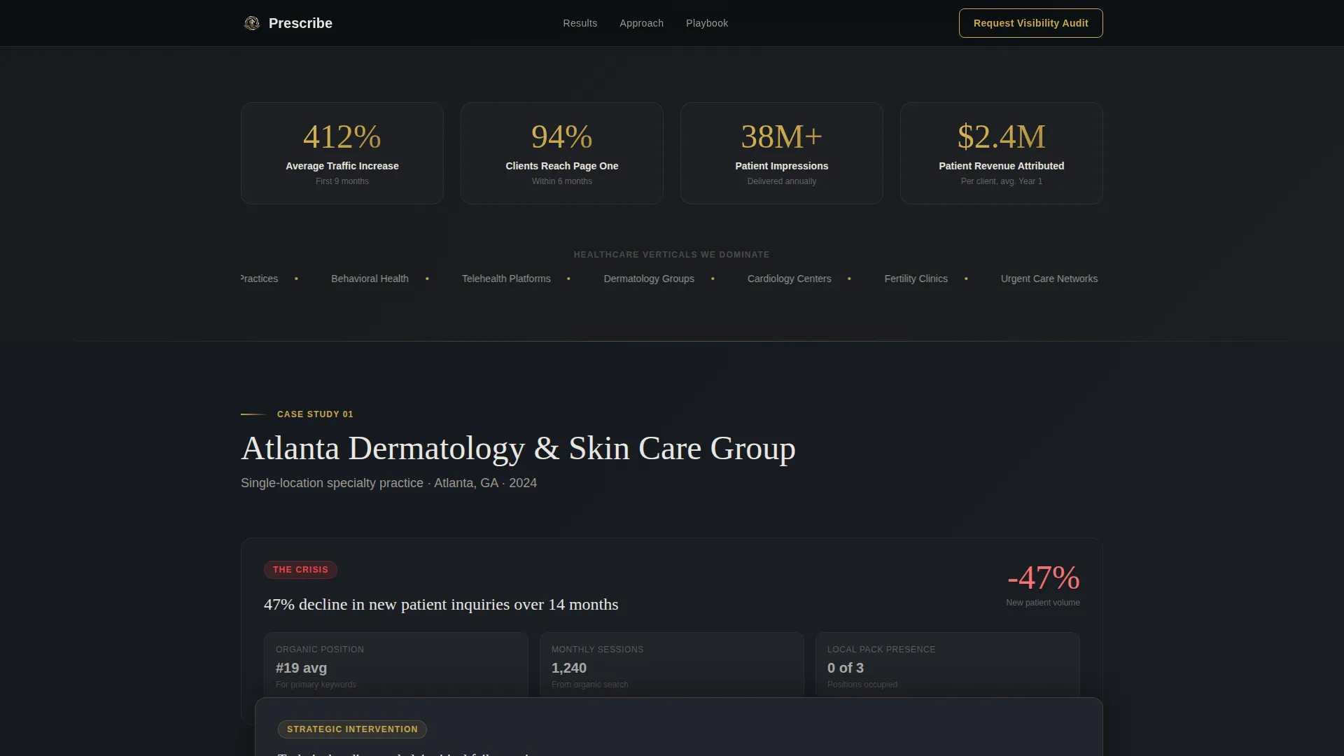 Healthcare Marketing & Agency Portfolio Website Template