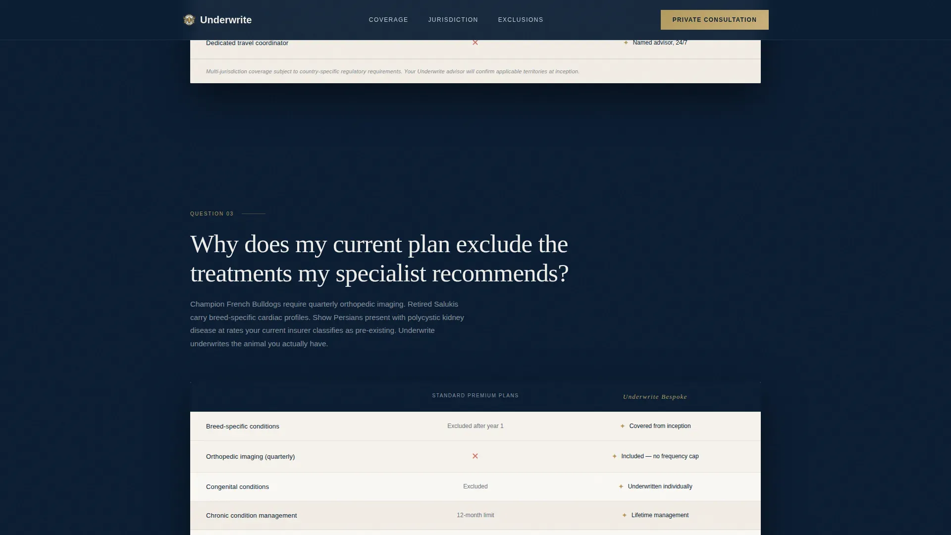 High Net Worth Individual Insurance Pricing Website Template