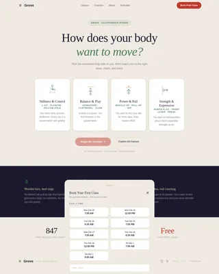 Calisthenics Fitness Booking Website Template