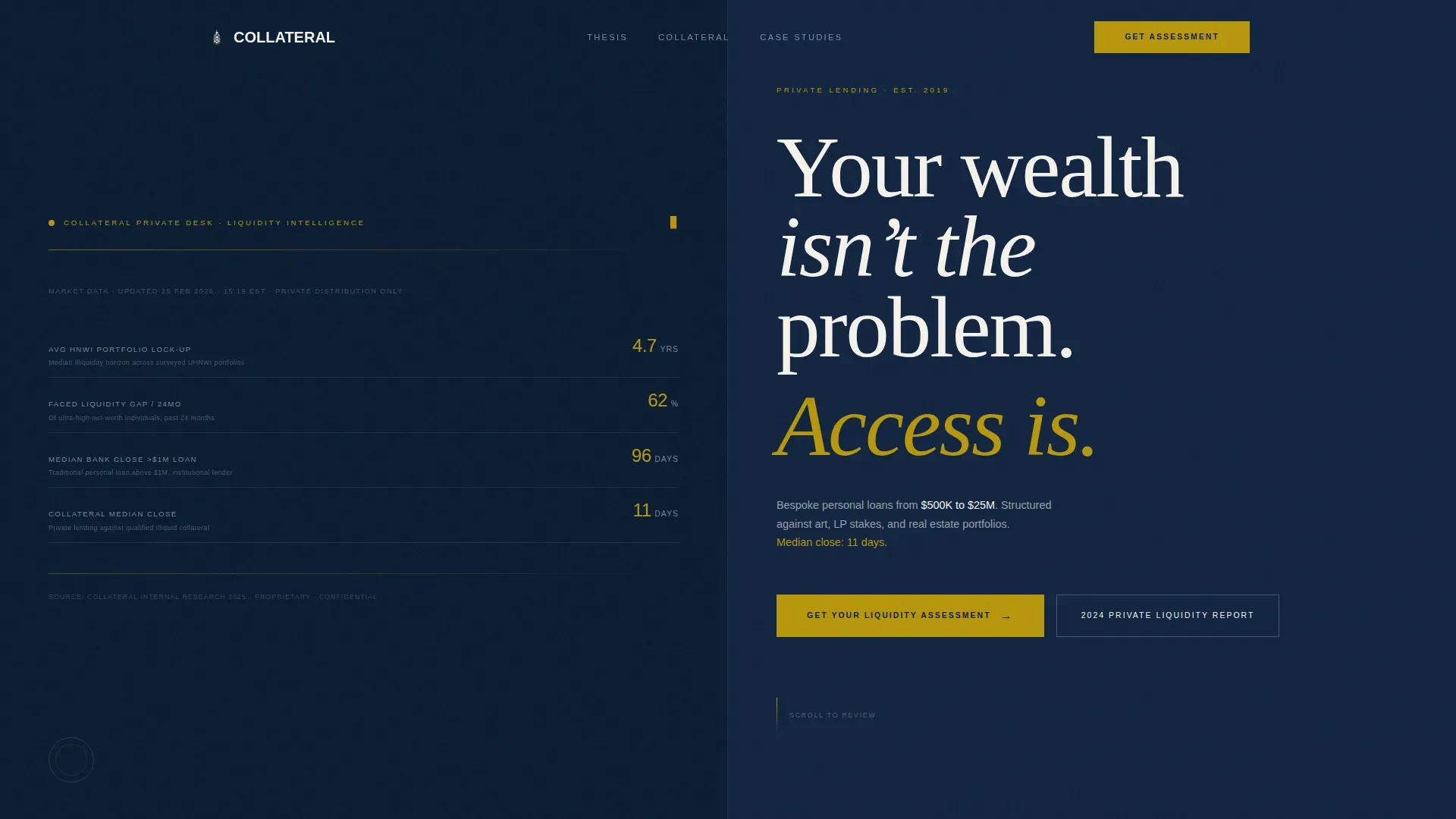 Bespoke Private Lending Landing Page Template