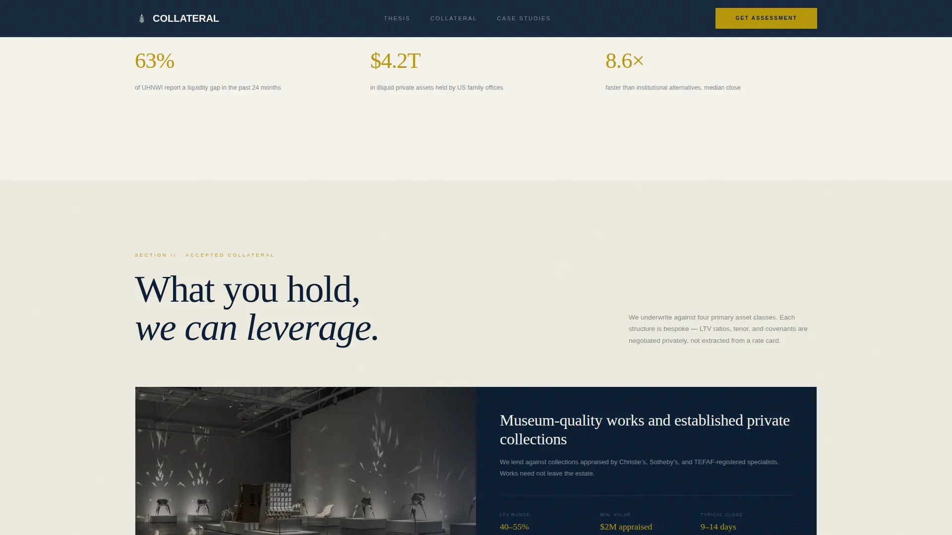 Bespoke Private Lending Landing Page Template