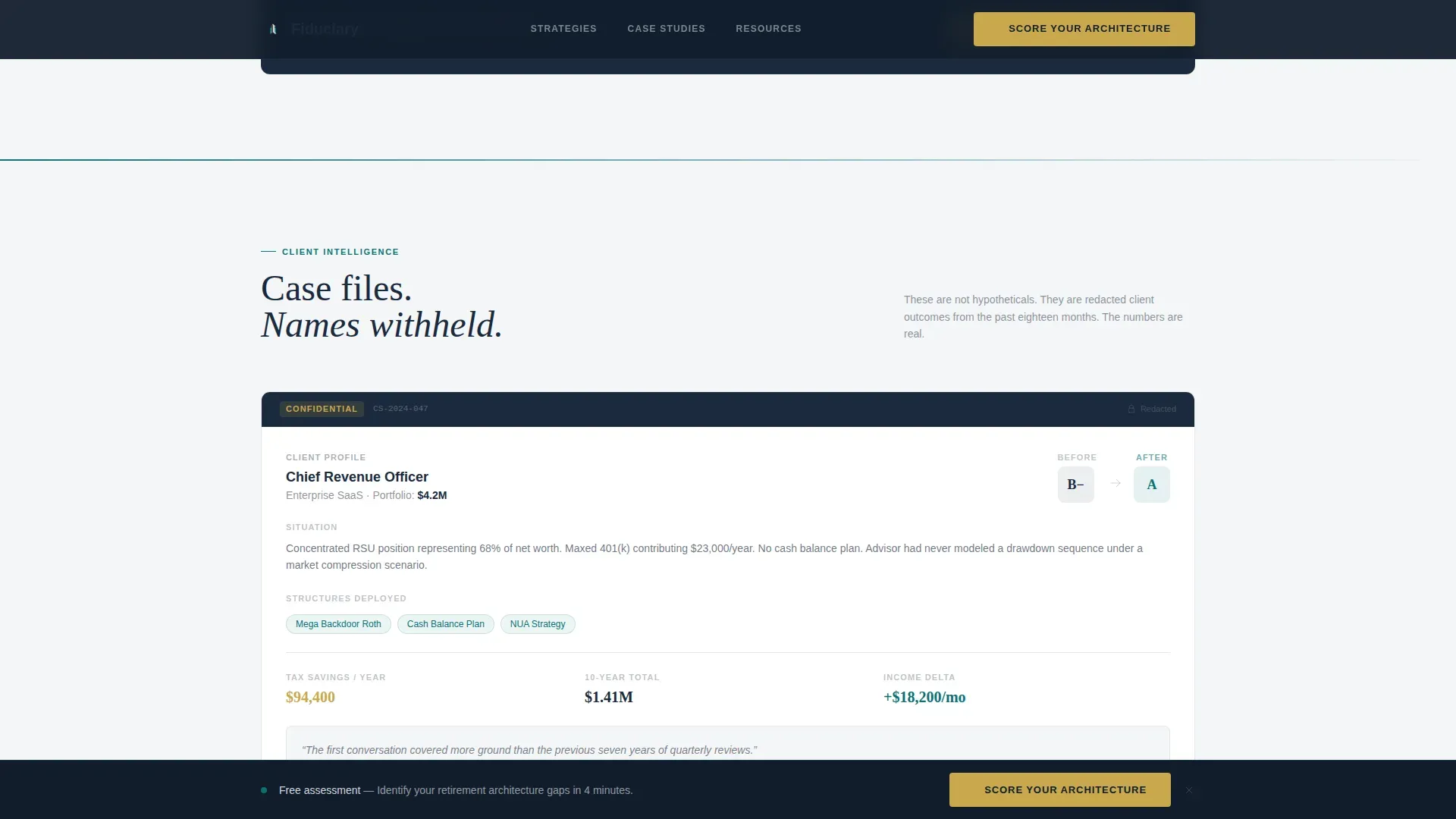 Executive Retirement Blueprint Landing Page Template