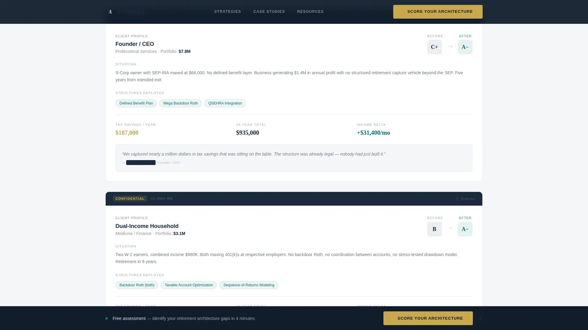 Executive Retirement Blueprint Landing Page Template