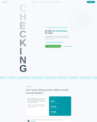 Immigrant Checking Account Landing Page Template