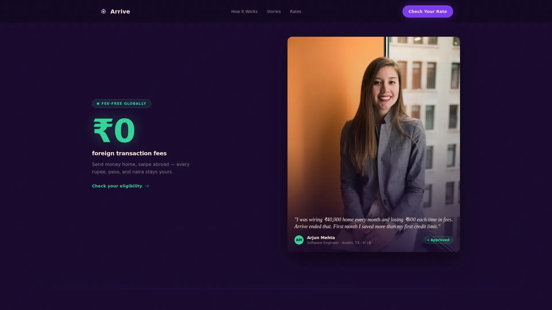 Credit Immigration Finance Landing Page Template