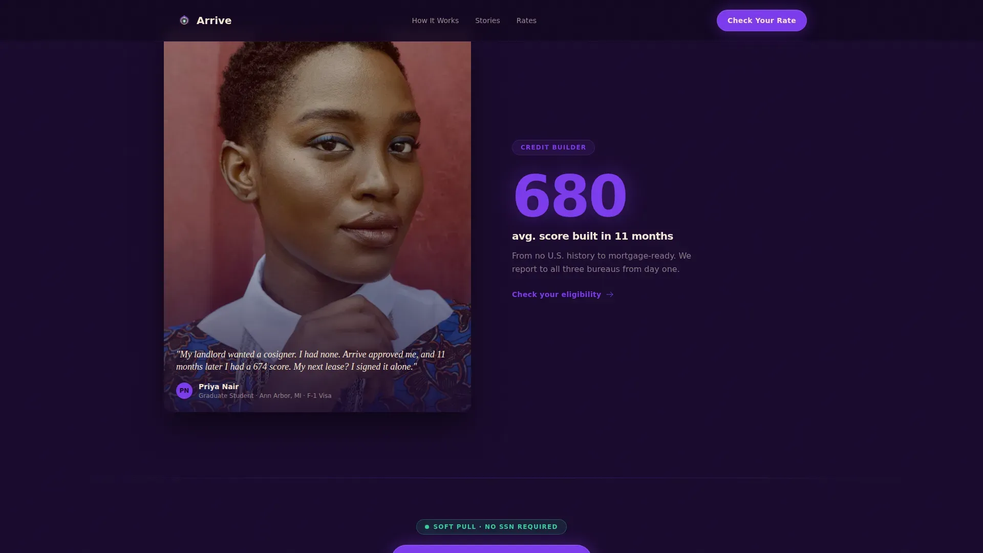 Credit Immigration Finance Landing Page Template