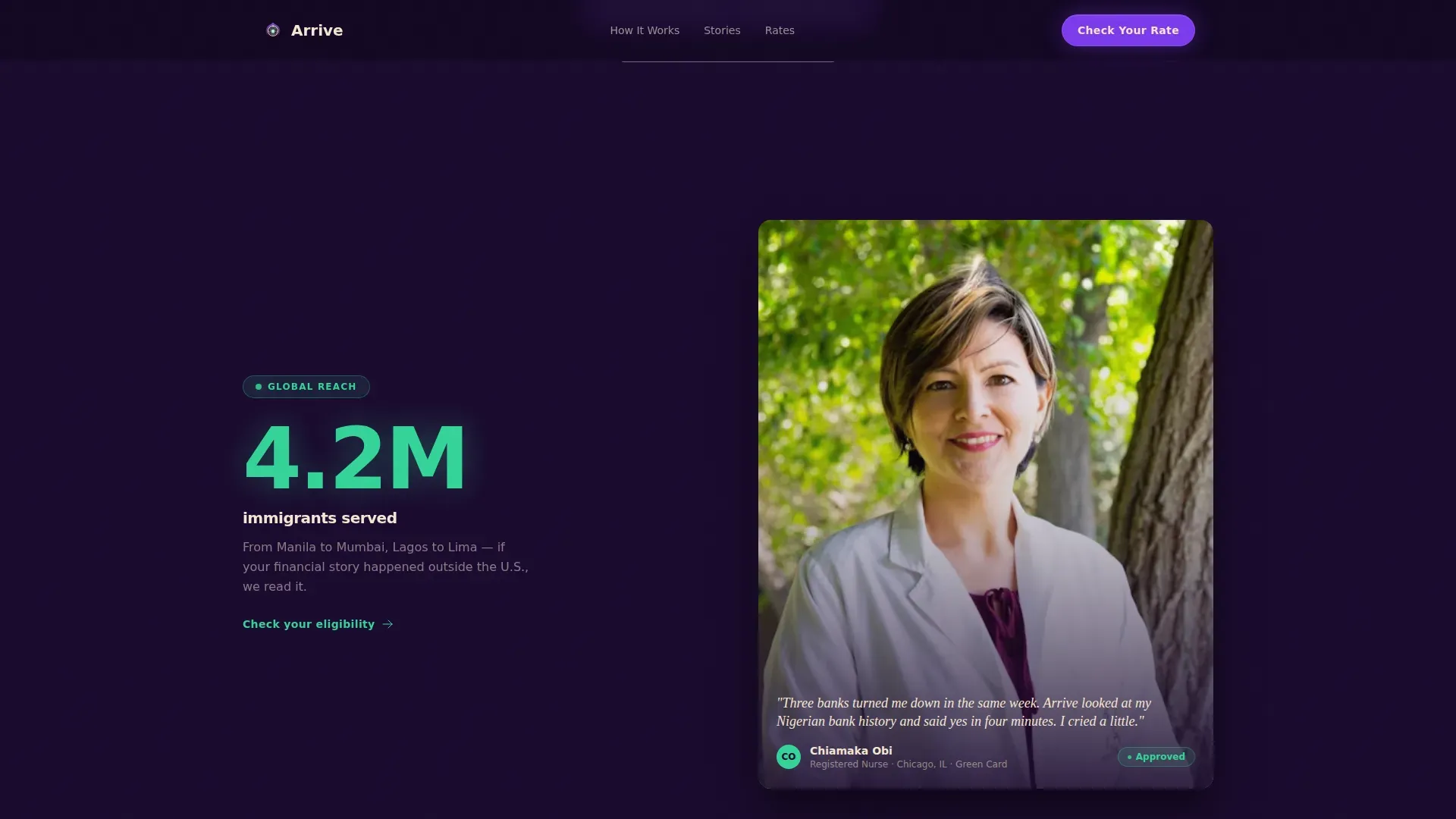 Credit Immigration Finance Landing Page Template