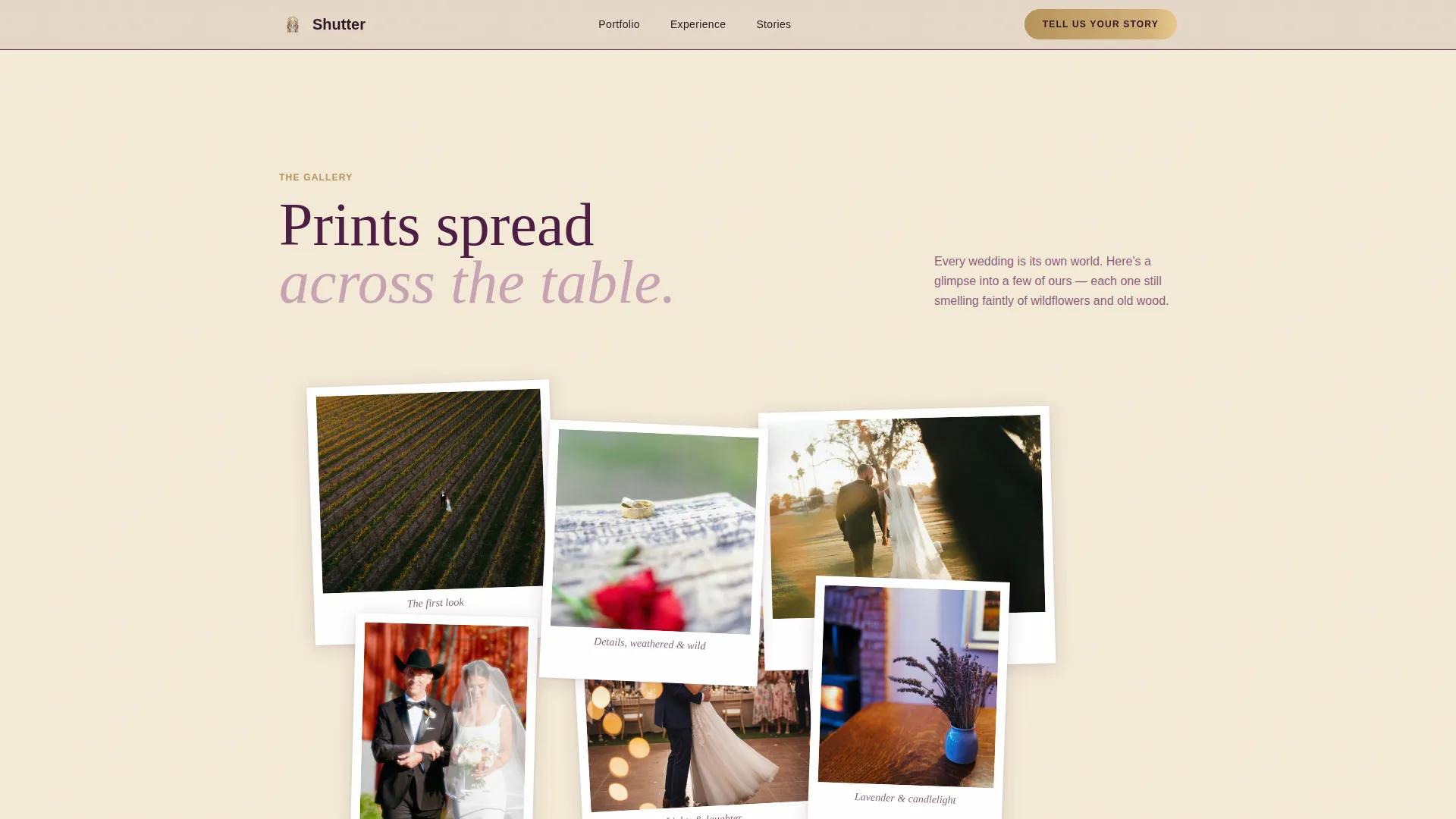 Rustic Wedding Blog Website Template