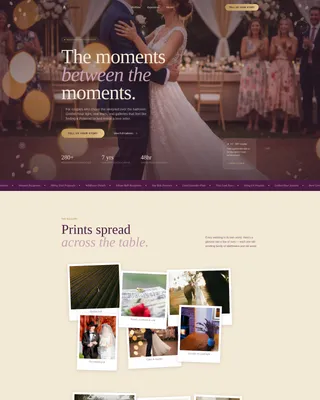 Rustic Wedding Blog Website Template