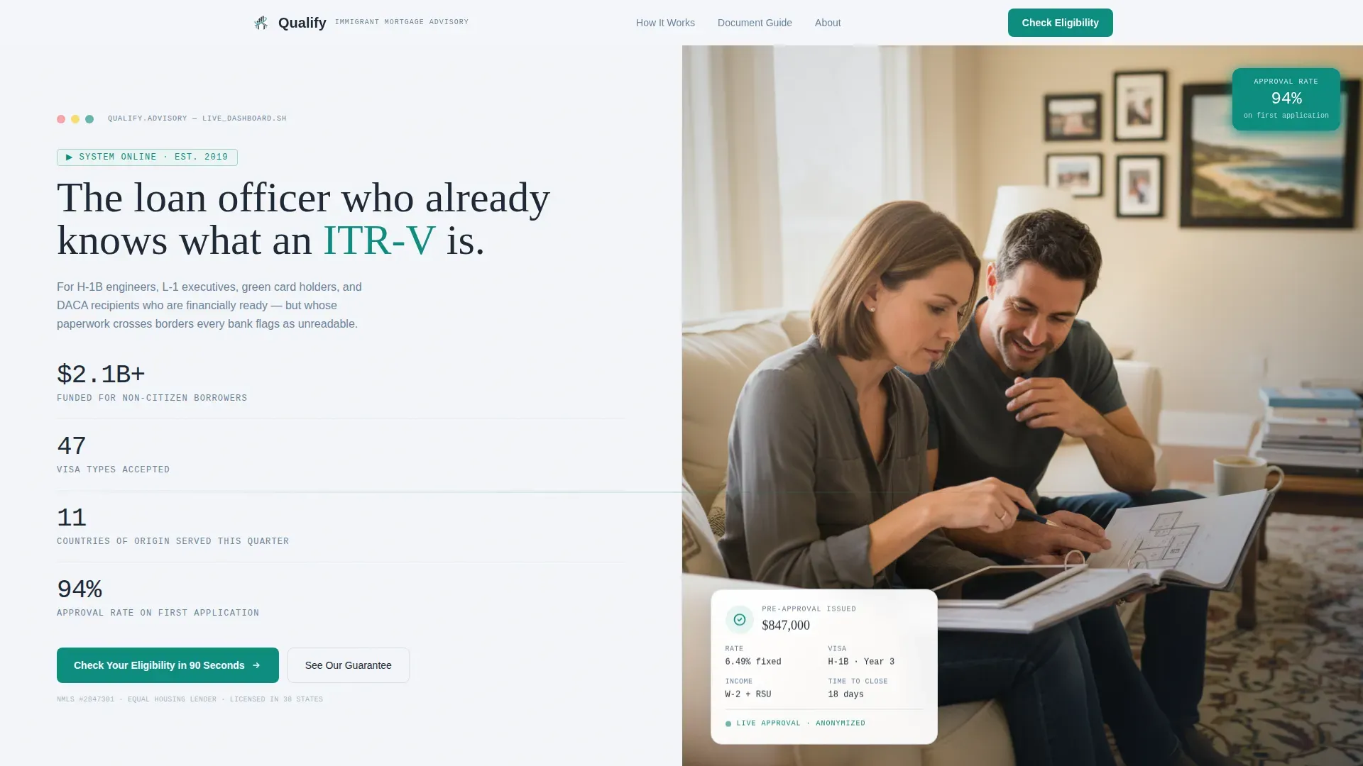 Immigrant Mortgage Expert Landing Page Template