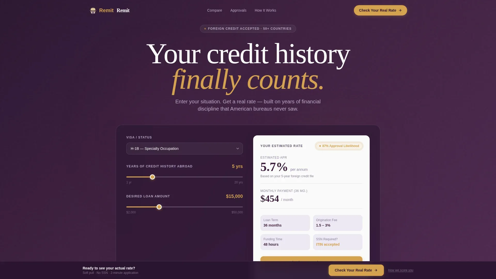 Immigrant Loan Guide Landing Page Template