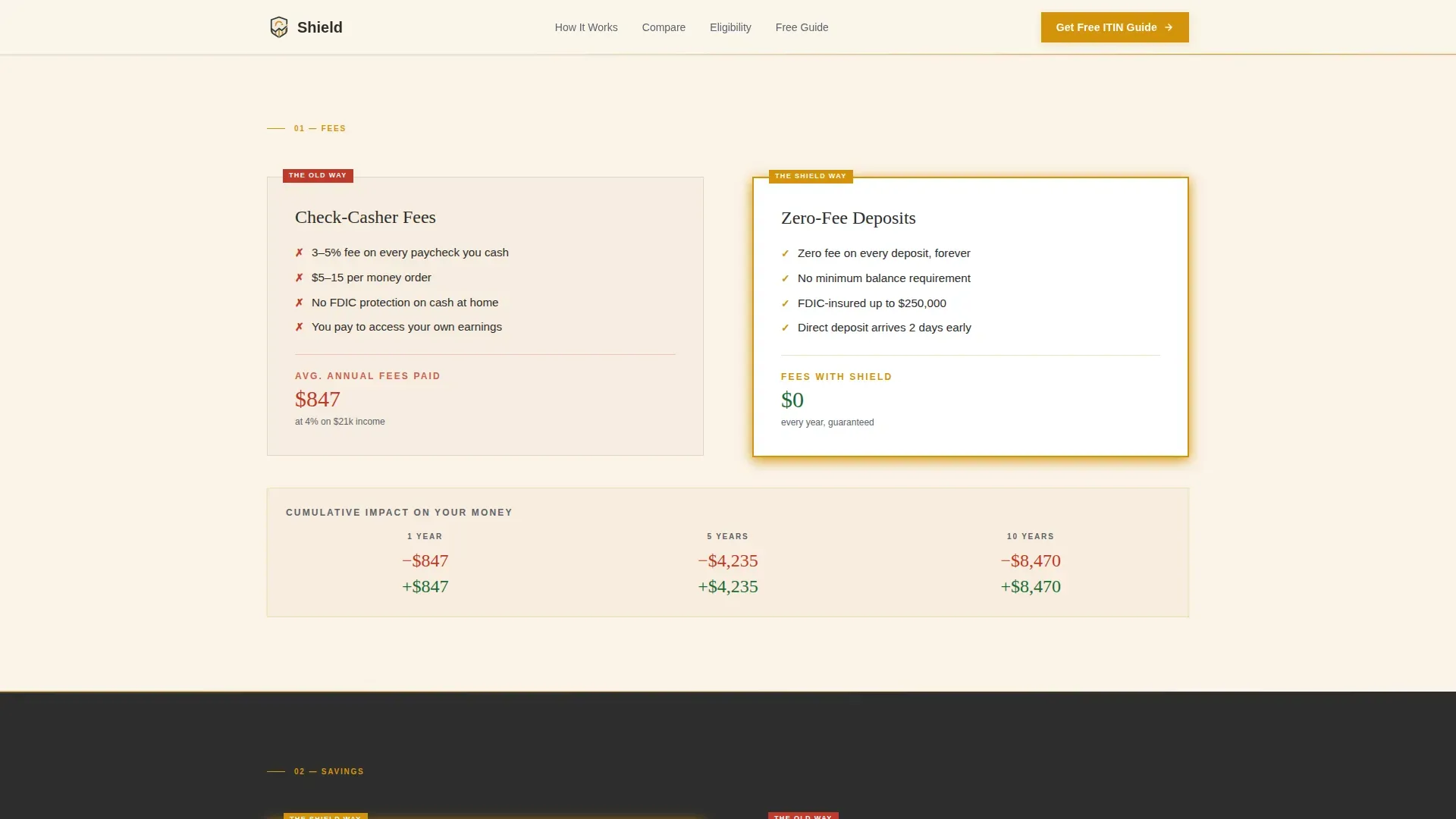Immigrant Savings Account Landing Page Template