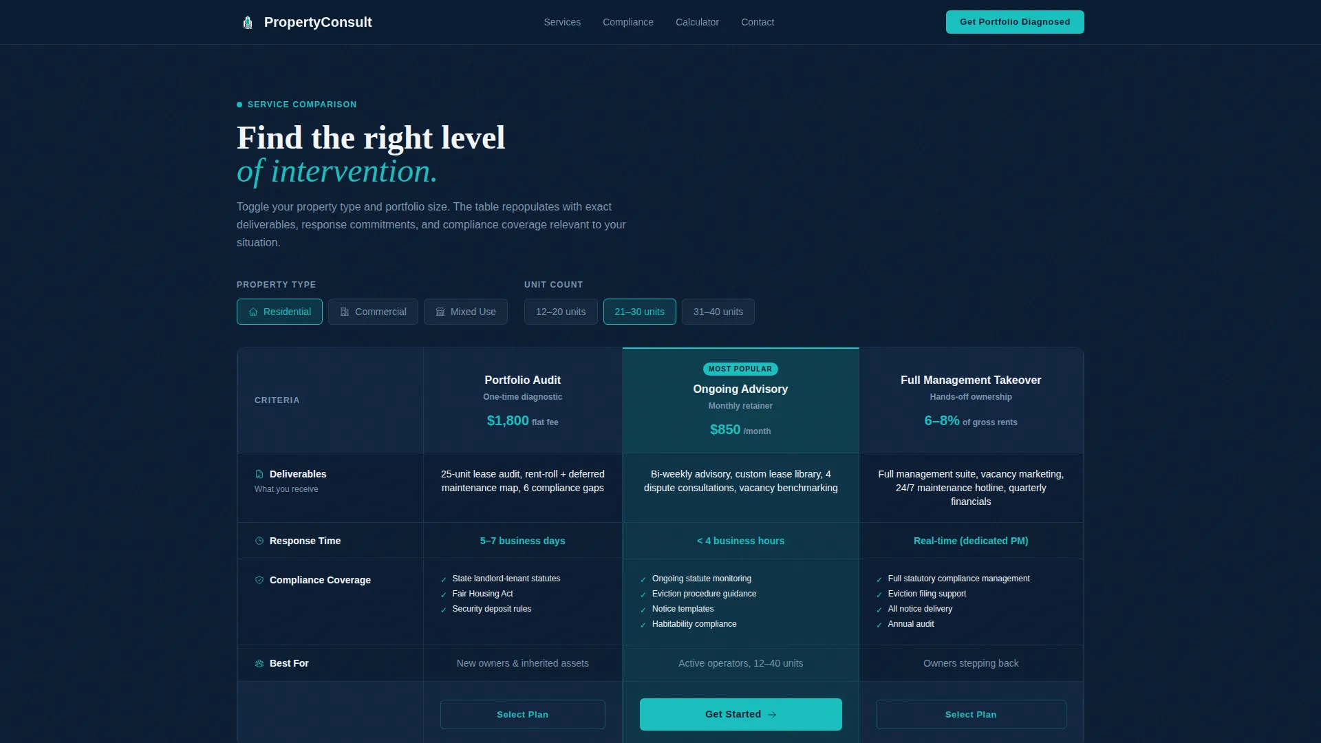 Consulting Firm Software Cost Calculator Website Template
