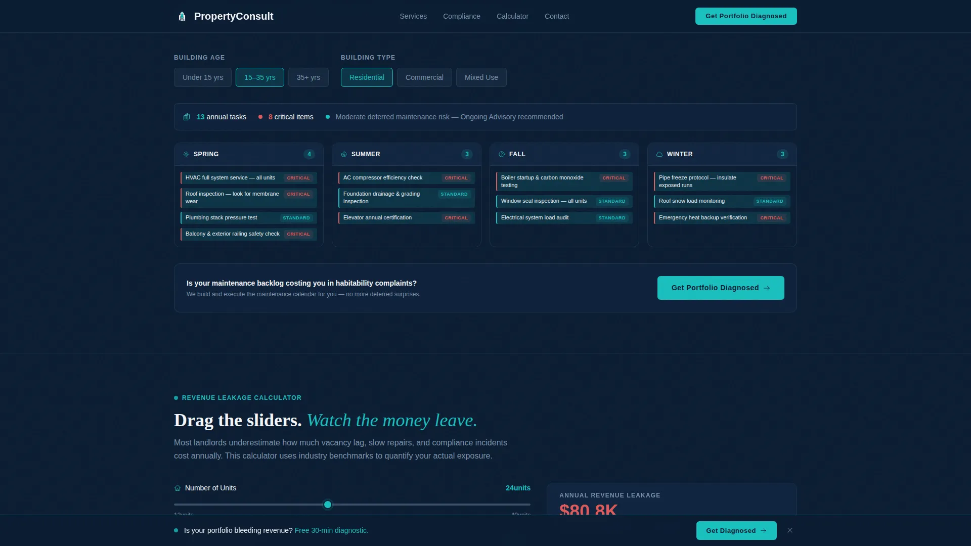Consulting Firm Software Cost Calculator Website Template