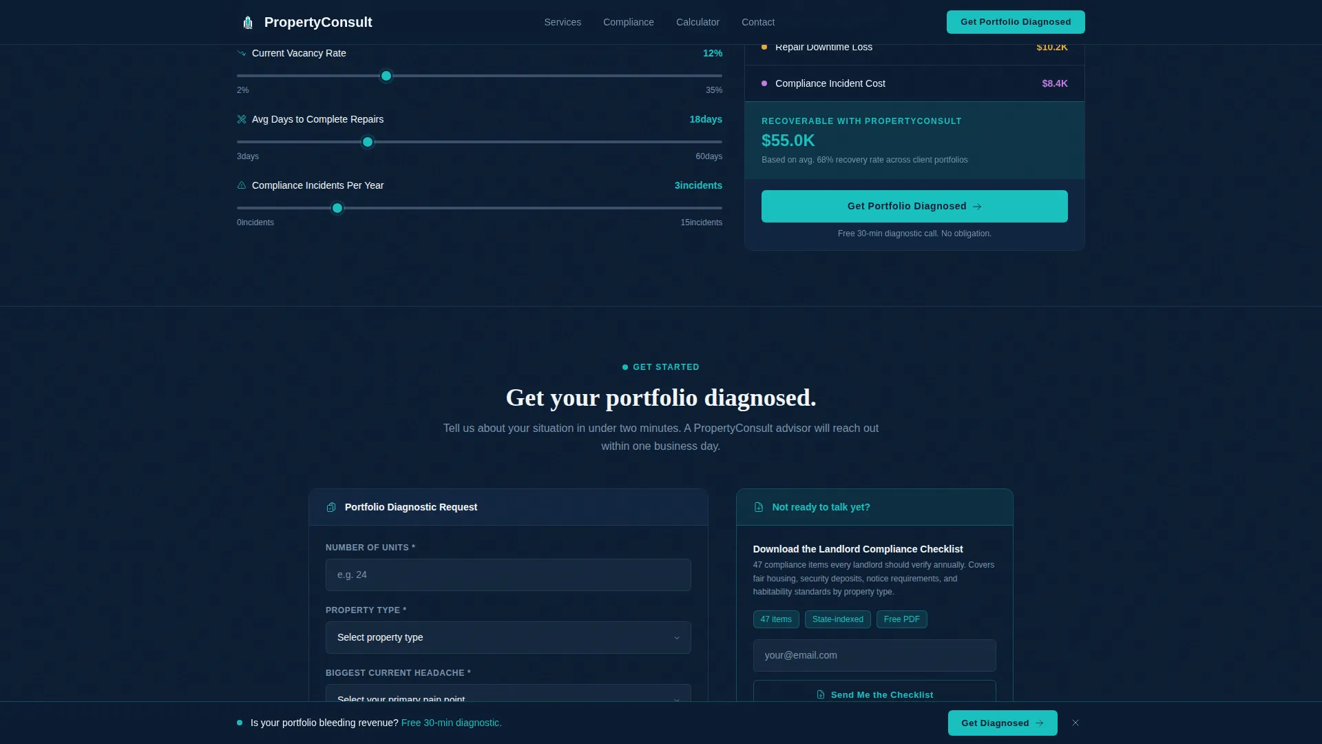 Consulting Firm Software Cost Calculator Website Template