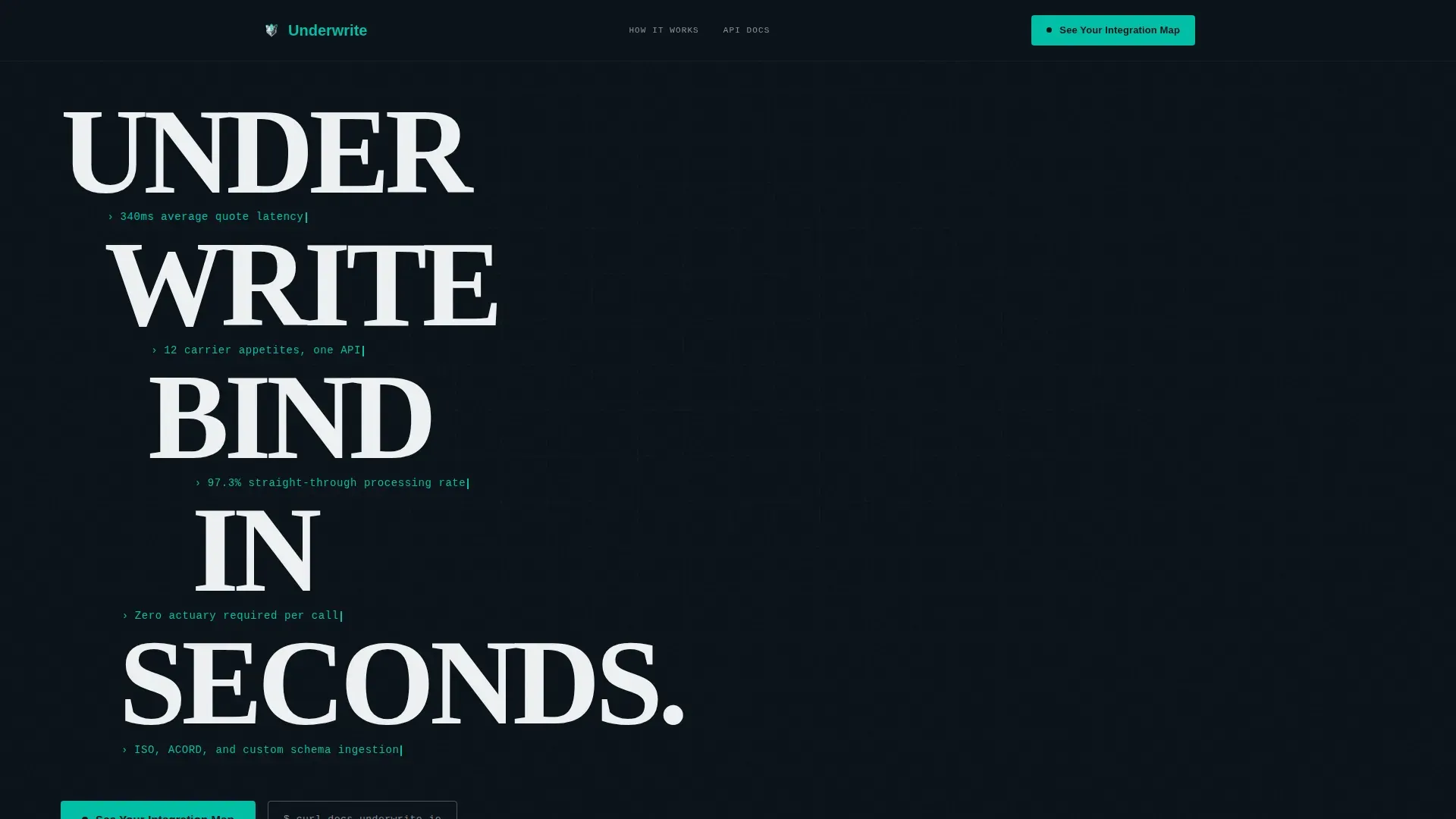 Underwriting Automation Solution Landing Page Template
