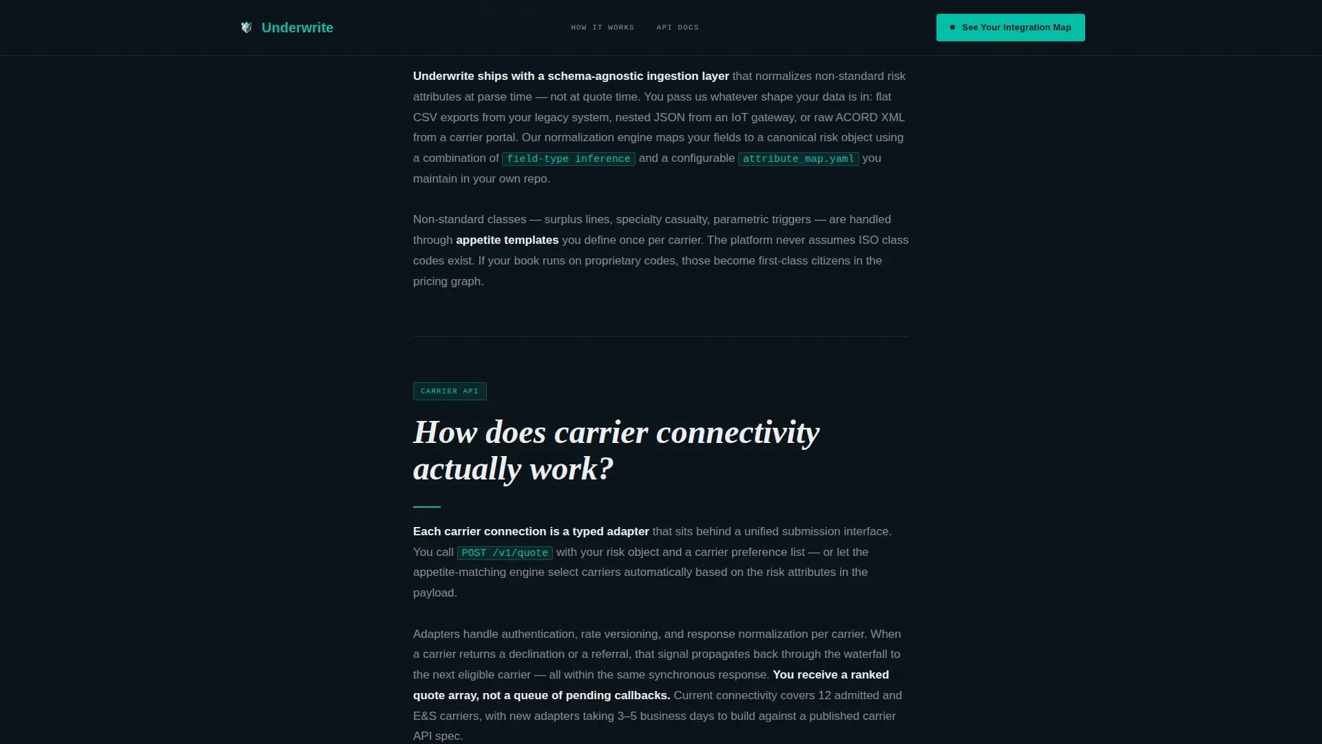 Underwriting Automation Solution Landing Page Template