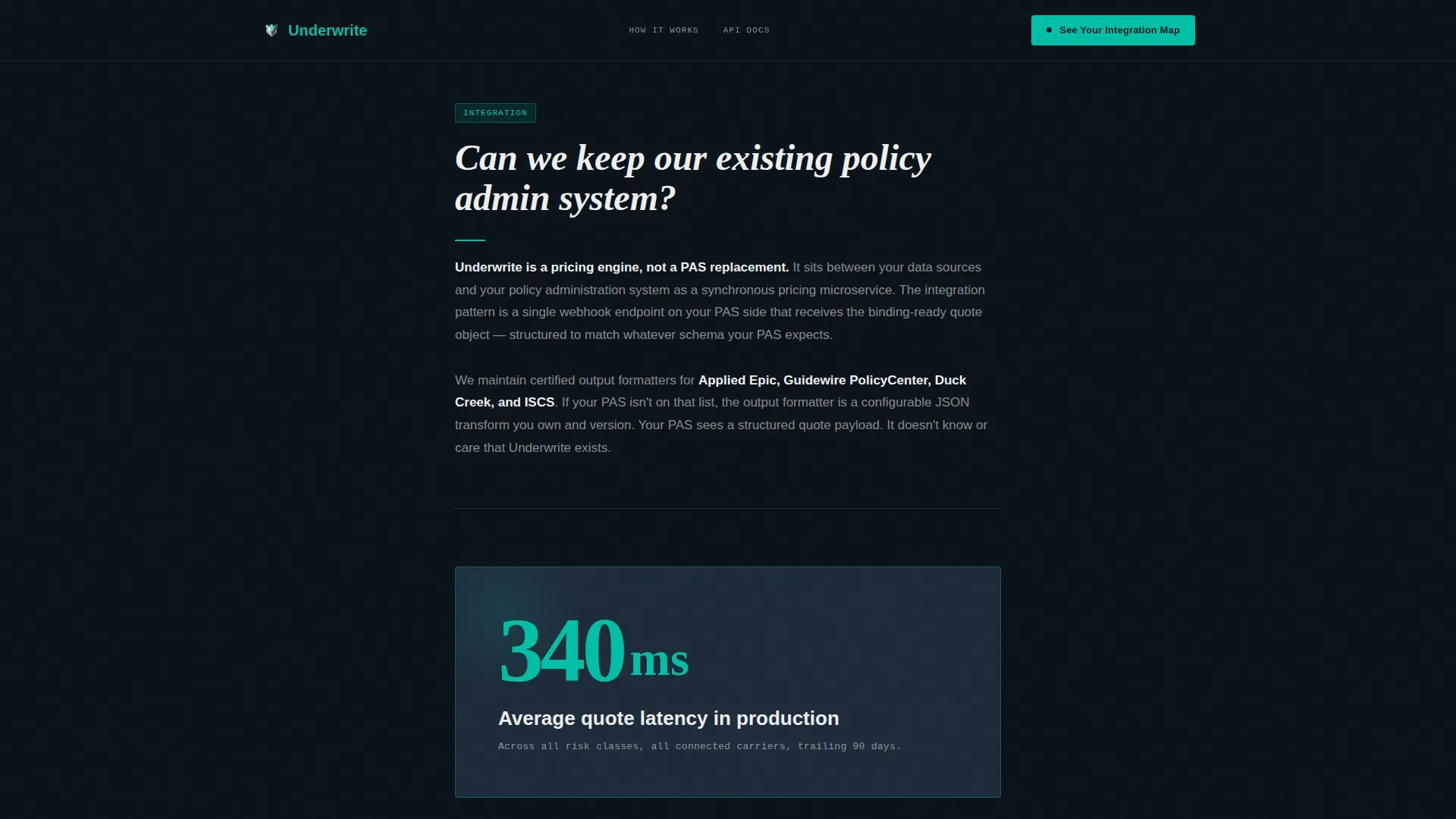 Underwriting Automation Solution Landing Page Template