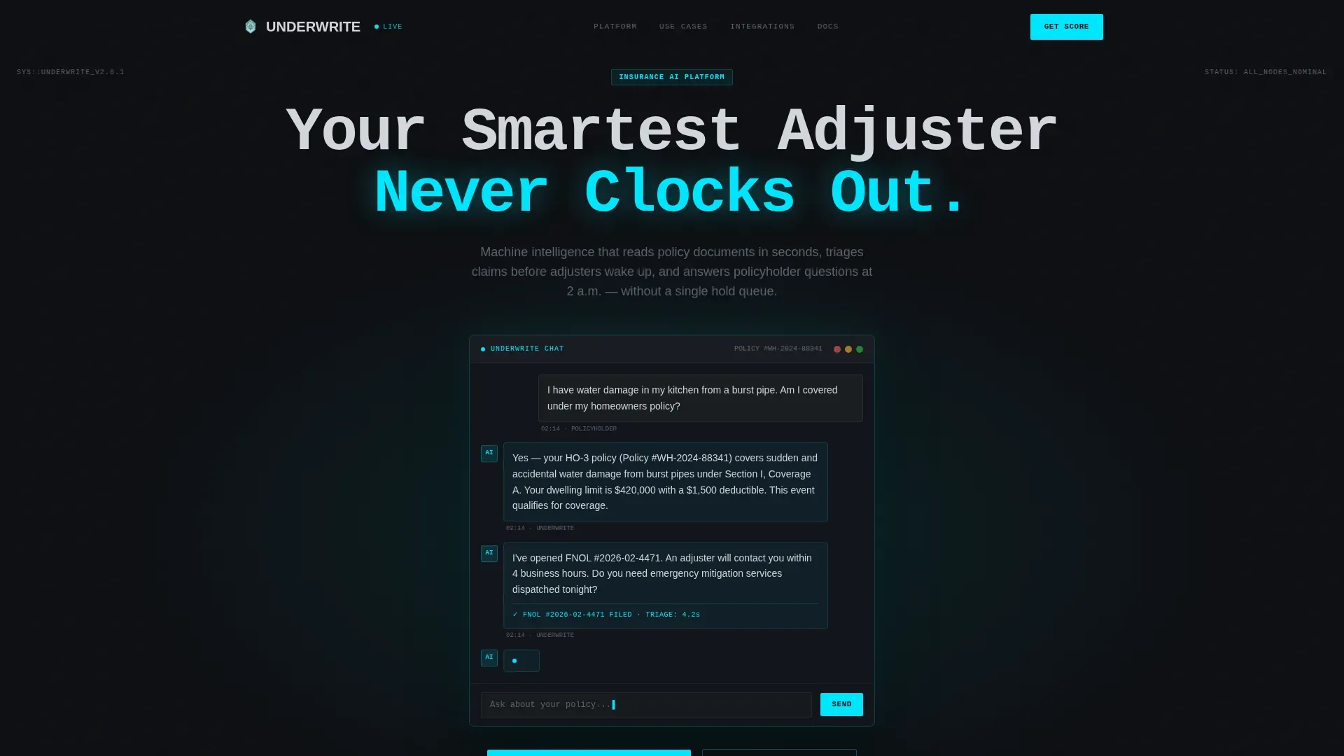 AI Claims Processor Landing Page Template