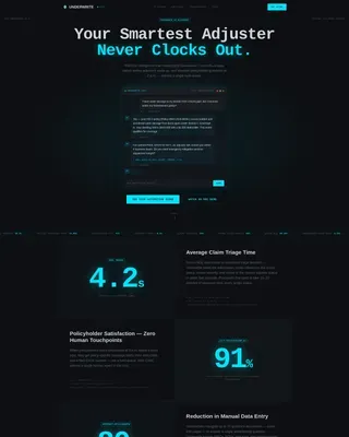 AI Claims Processor Landing Page Template