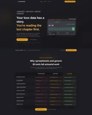 Insurance Analytics Dashboard Landing Page Template
