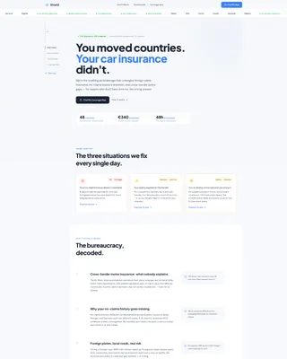 Expat Auto Insurance Brokerage Landing Page Template