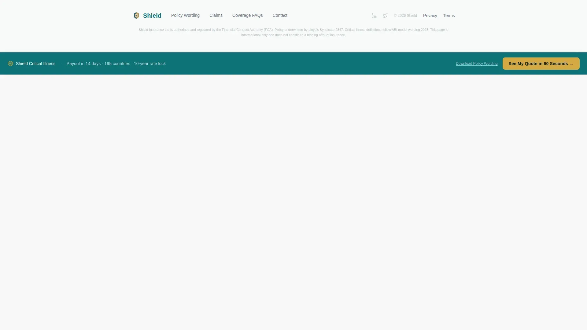 Critical Illness Policy Landing Page Template