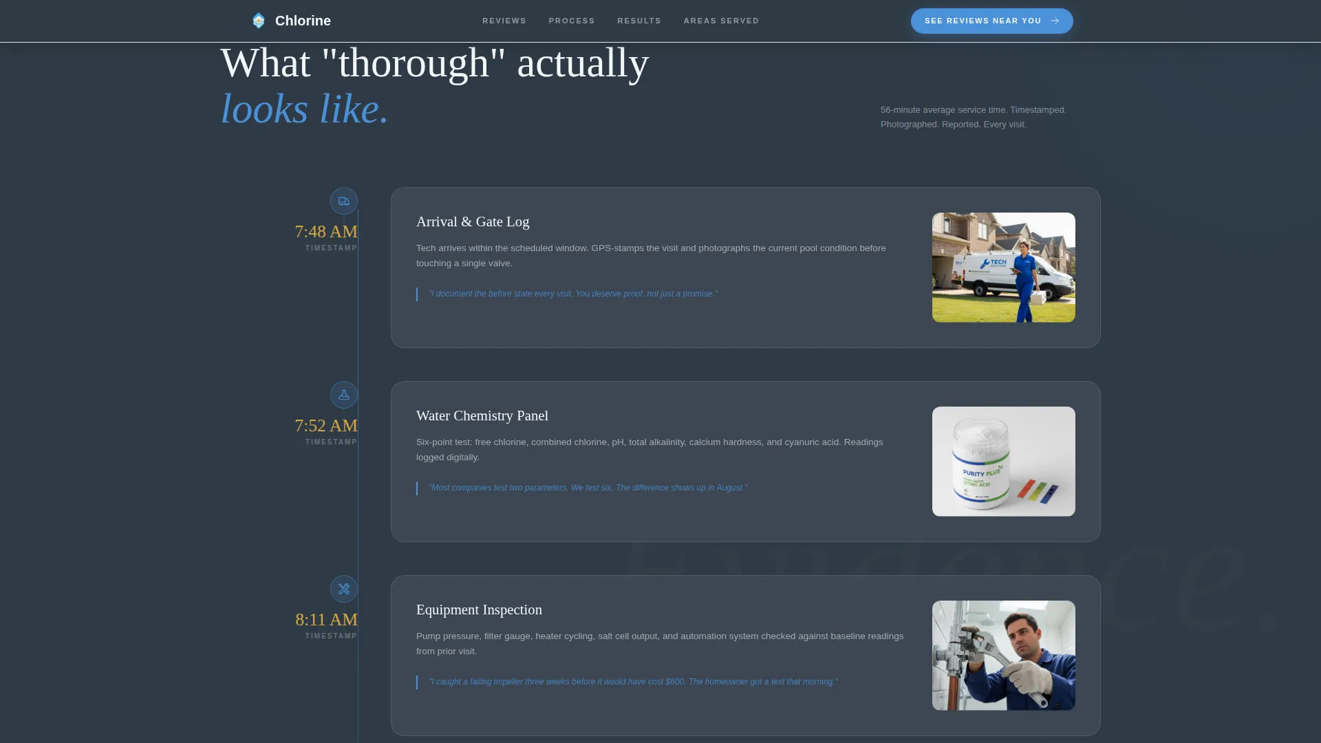 Pool Technician Reviews Website Template