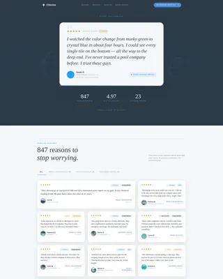 Pool Technician Reviews Website Template