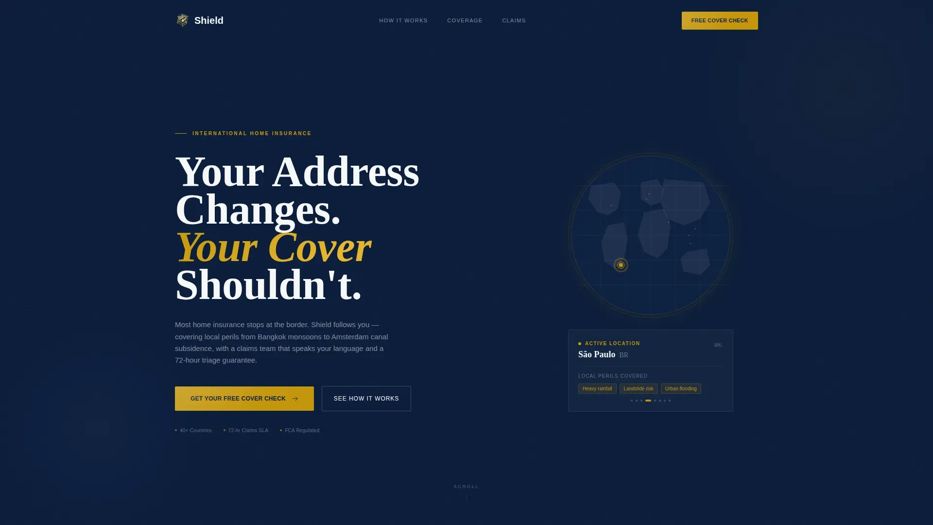 Expat Home Insurance Landing Page Template