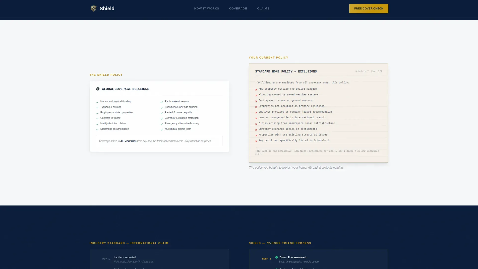 Expat Home Insurance Landing Page Template