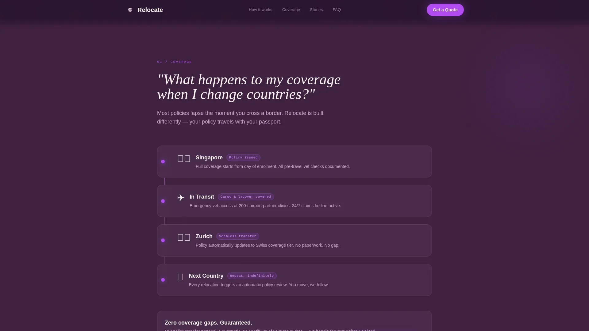 Expat Pet Insurance Landing Page Template