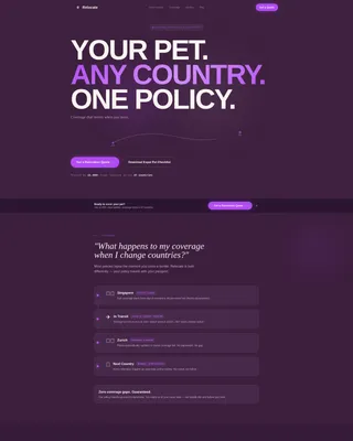 Expat Pet Insurance Landing Page Template