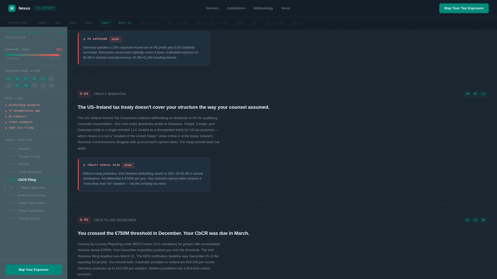 International Tax & Cross-Border Compliance Website Template