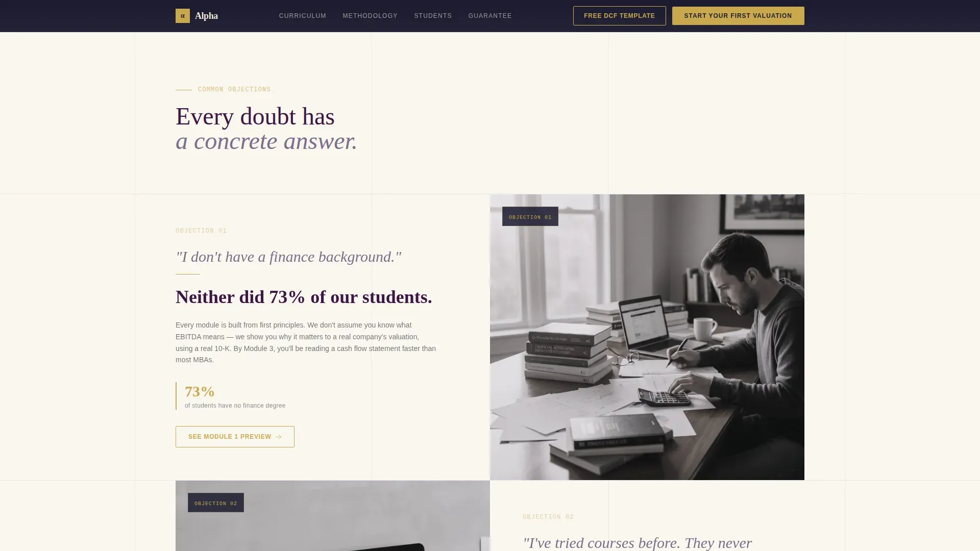 Institutional Investing Education Landing Page Template