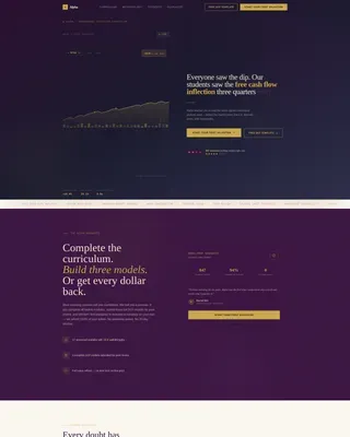 Institutional Investing Education Landing Page Template