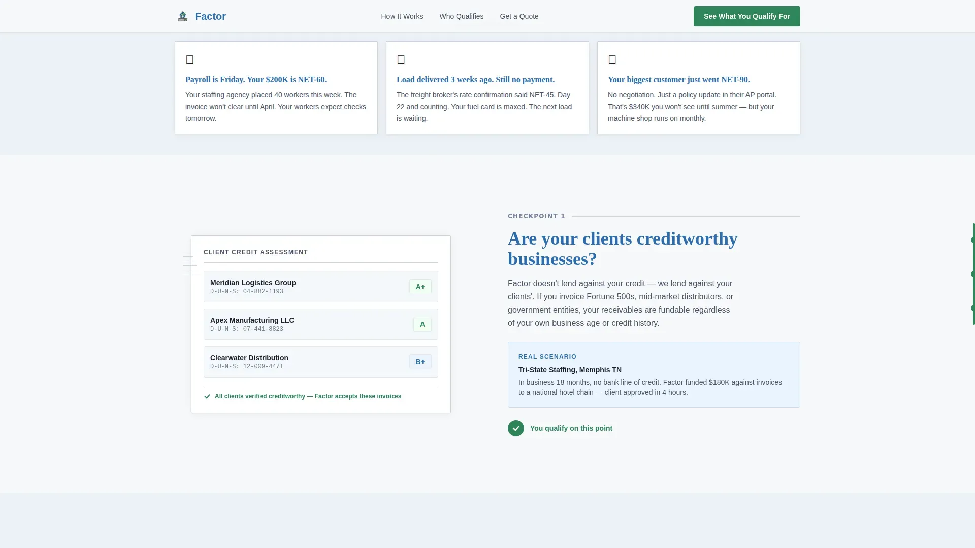 Capital Invoice Solution Landing Page Template