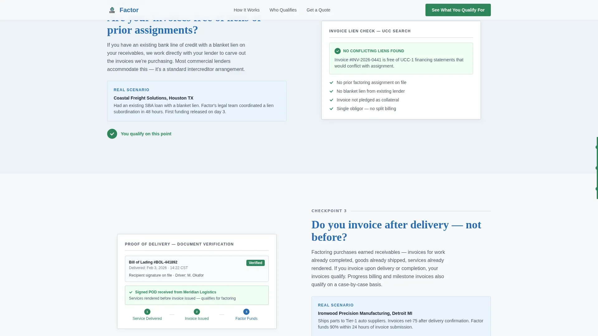 Capital Invoice Solution Landing Page Template