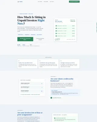 Capital Invoice Solution Landing Page Template