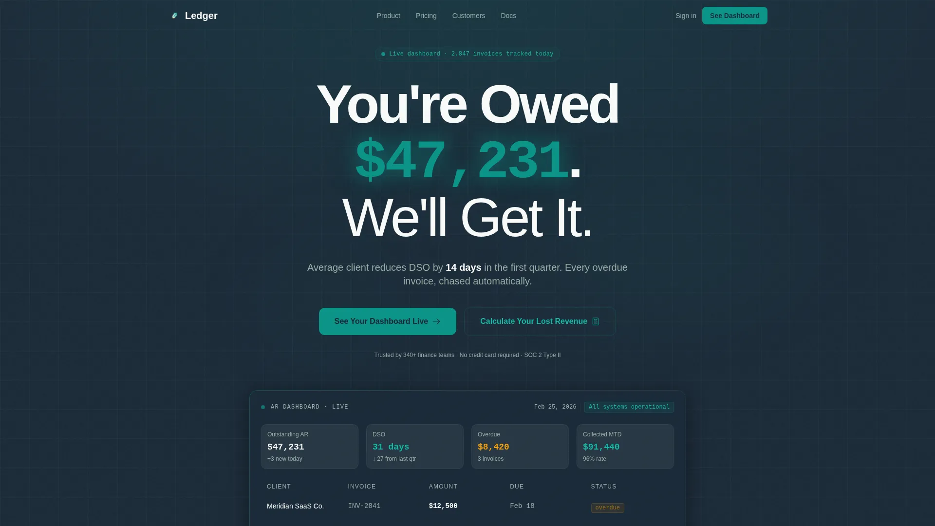Automated Invoicing Landing Page Template