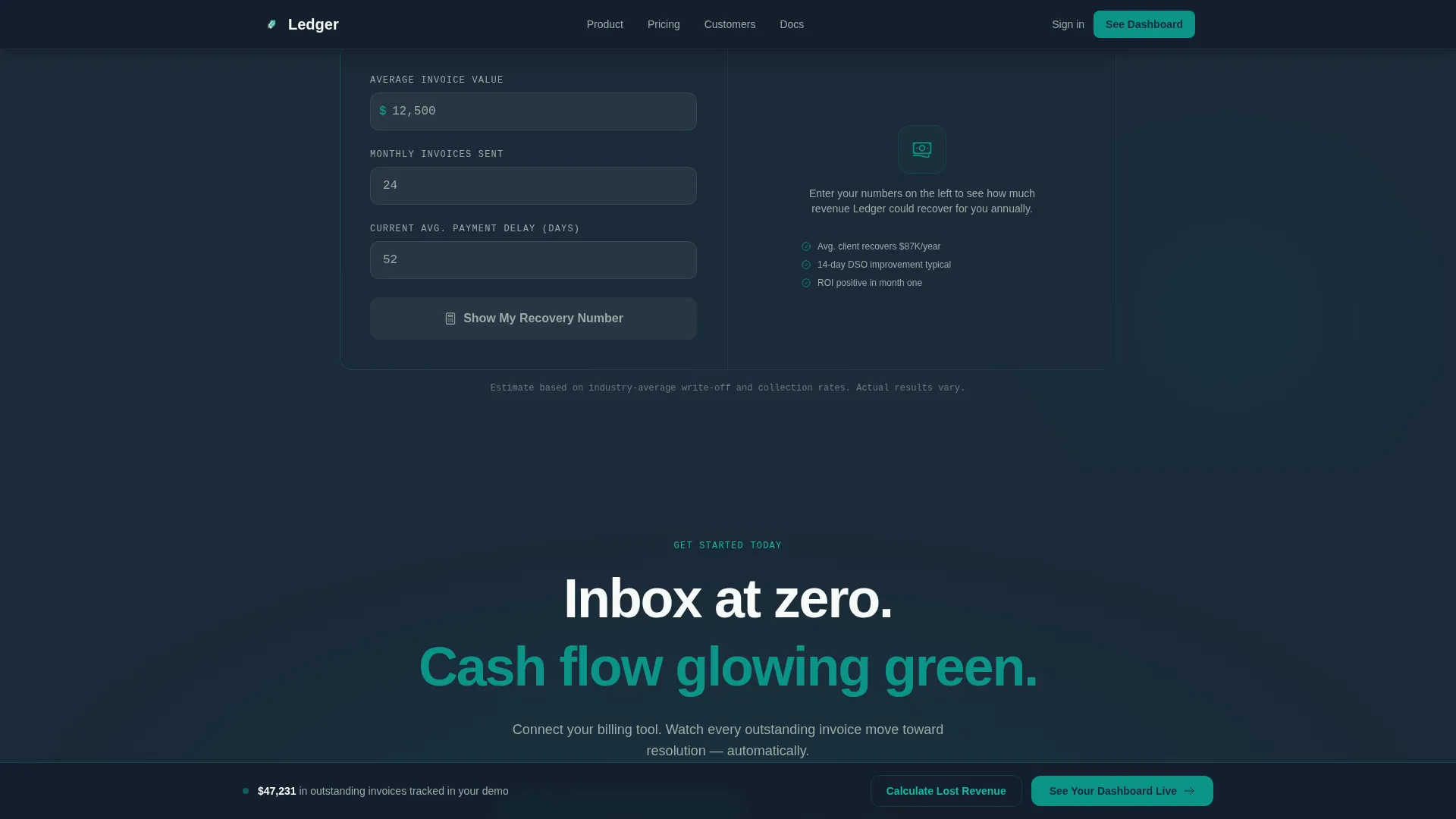 Automated Invoicing Landing Page Template