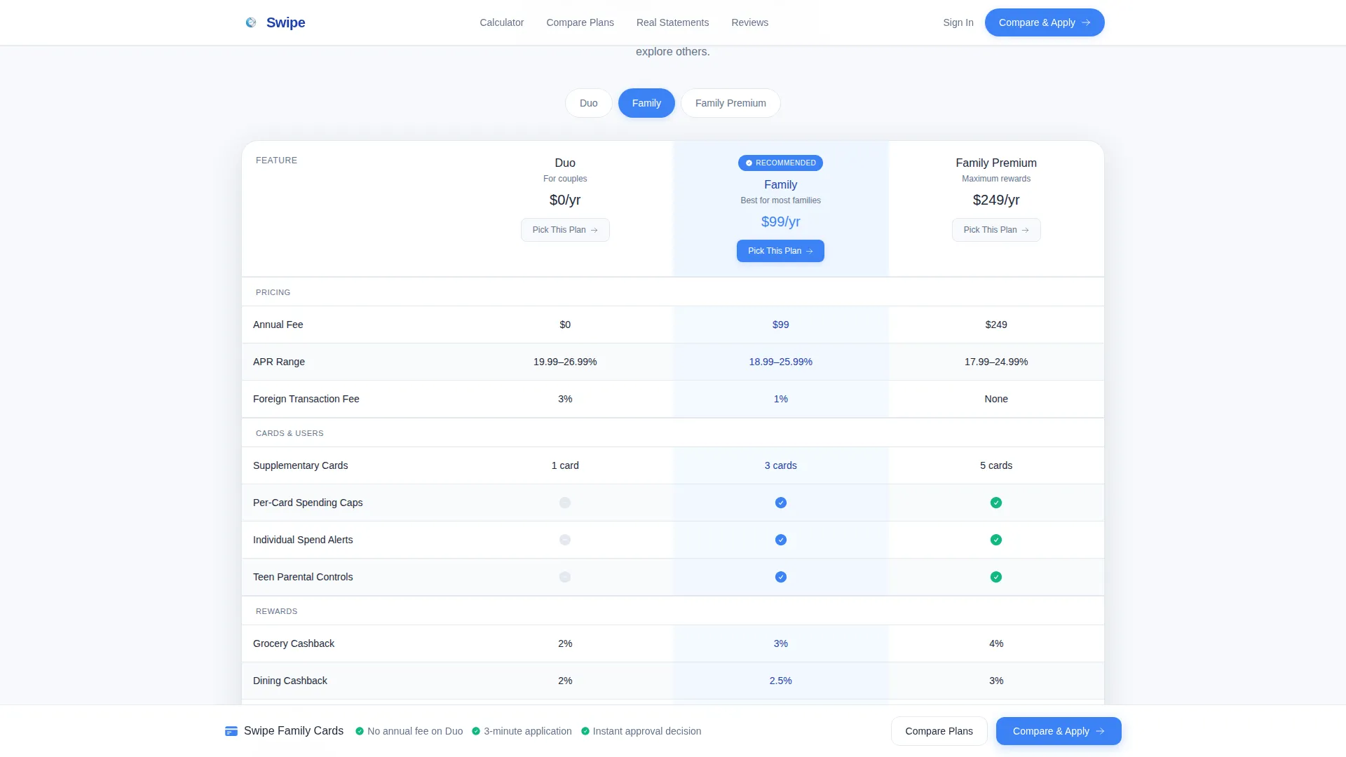 Joint & Family Finance Pricing & Packages Website Template