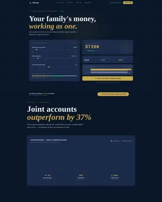 Joint & Family Finance Cost Estimator Website Template