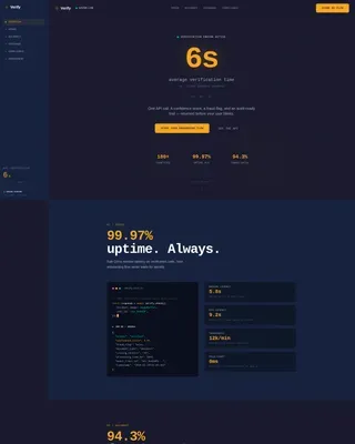 Instant KYC Identity Verification Landing Page Template