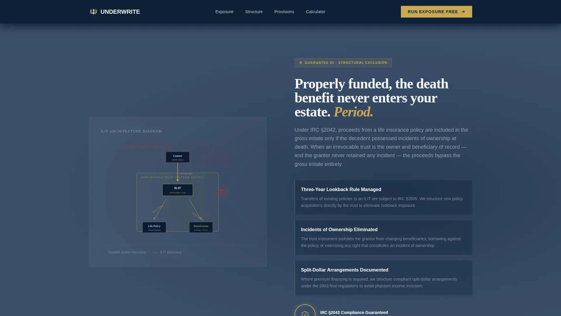 Estate & Succession Planning Cost Estimator Website Template