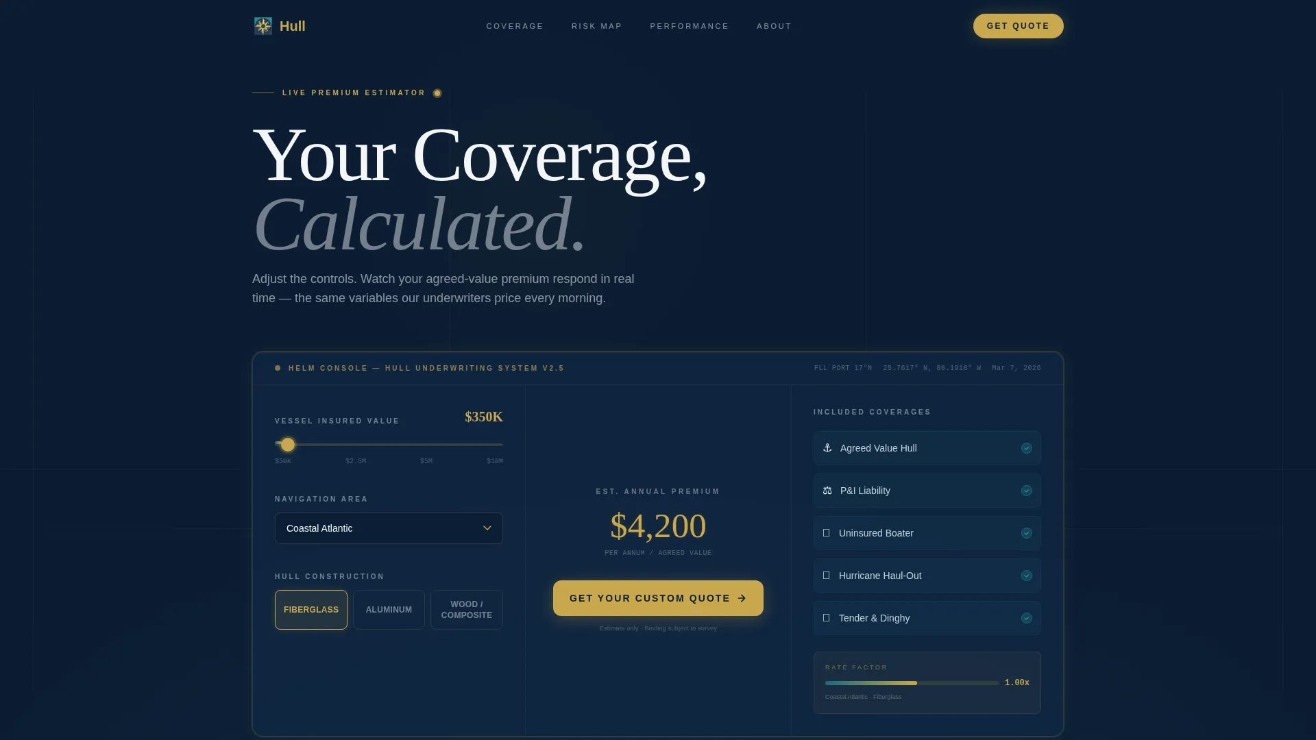 Marine & Boat Insurance Brokerage Landing Page Template