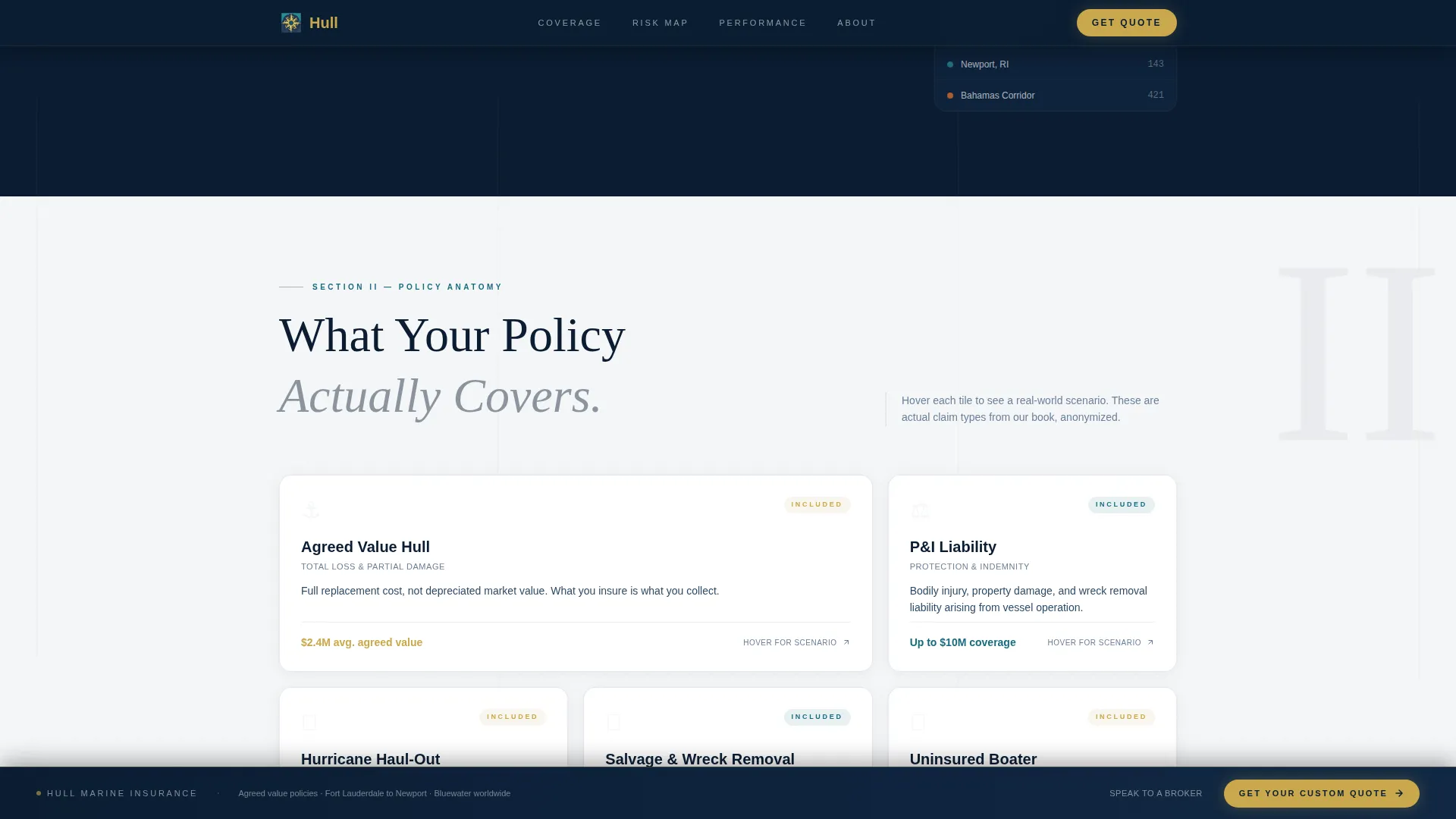 Marine & Boat Insurance Brokerage Landing Page Template